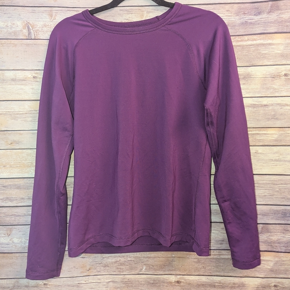 Purple Long Sleeve Fila Sport Shirt Sz L